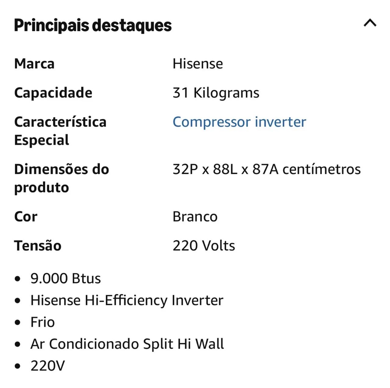 AR-CONDICIONADO 9.000 BTUS HISENSE  - Foto 3