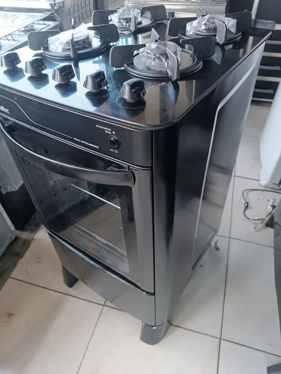 Fogão Esmaltec 4 bocas manual mesa de vidro top! - Foto 3