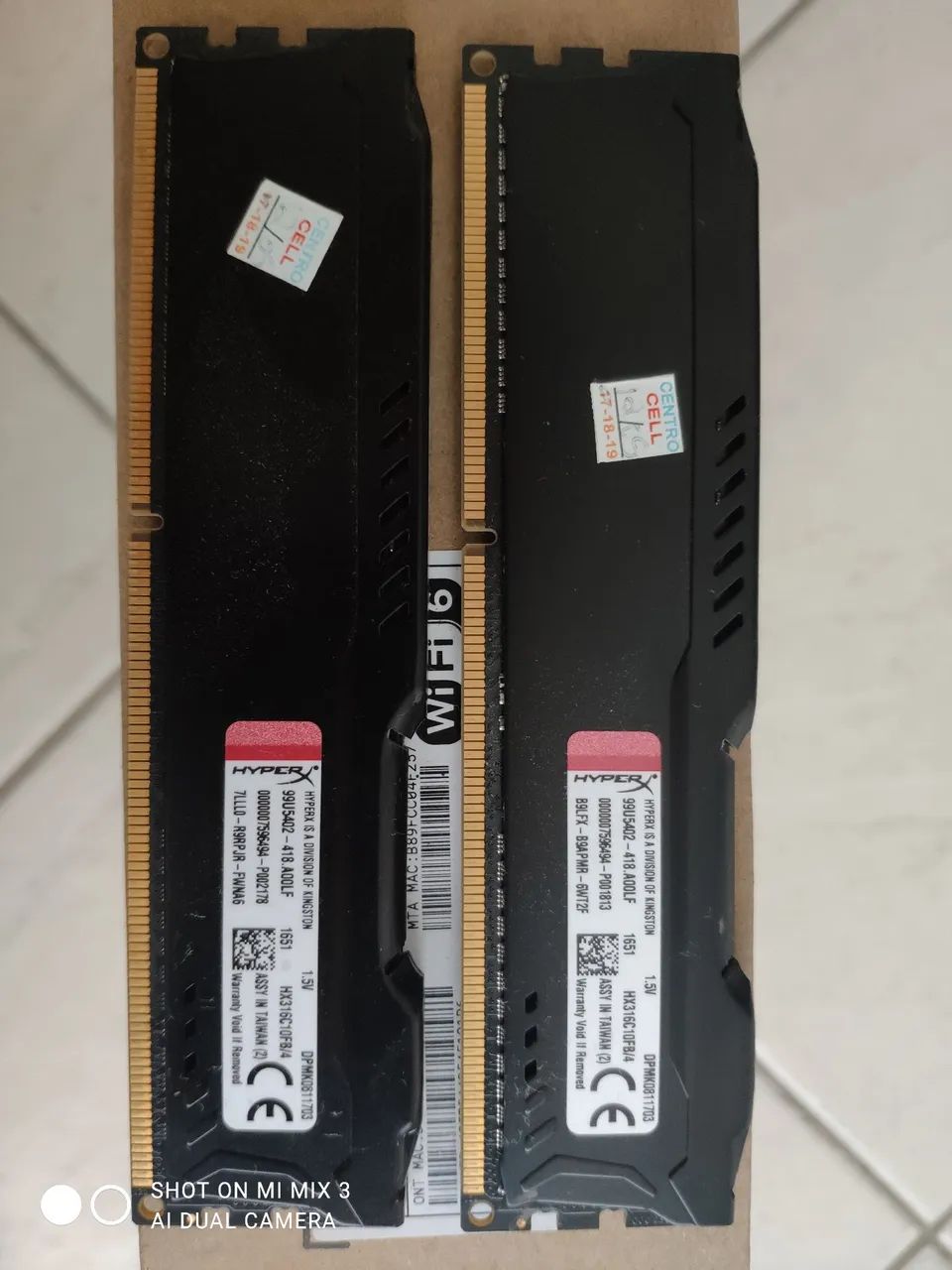 Memórias DDR3 usadas 2 4GB cada