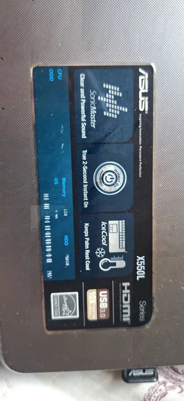 Vendo  NOTEBOOK ASUS X550LD CORE i7 usado, 