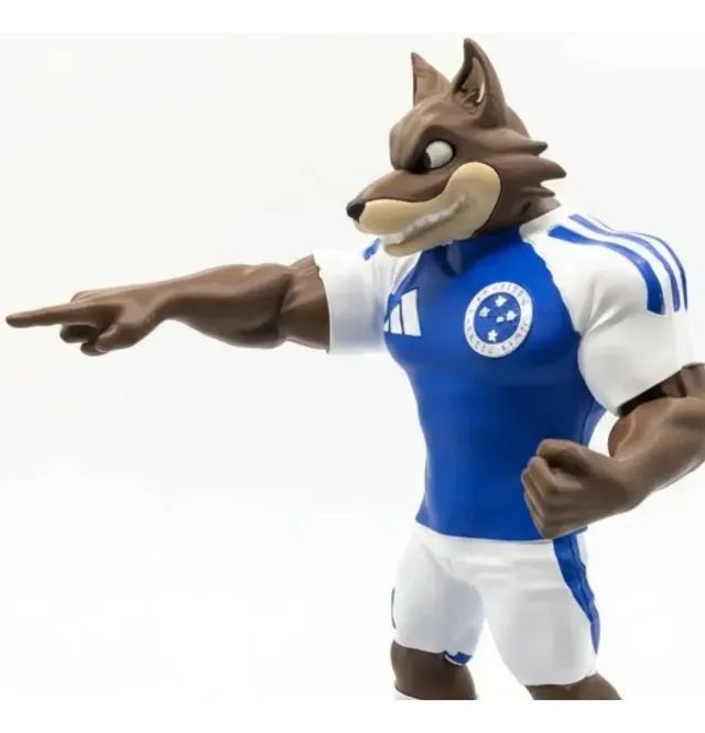 Mascote Raposa Cruzeiro Estatua Decorativa Torcedor Com Base - Foto 2