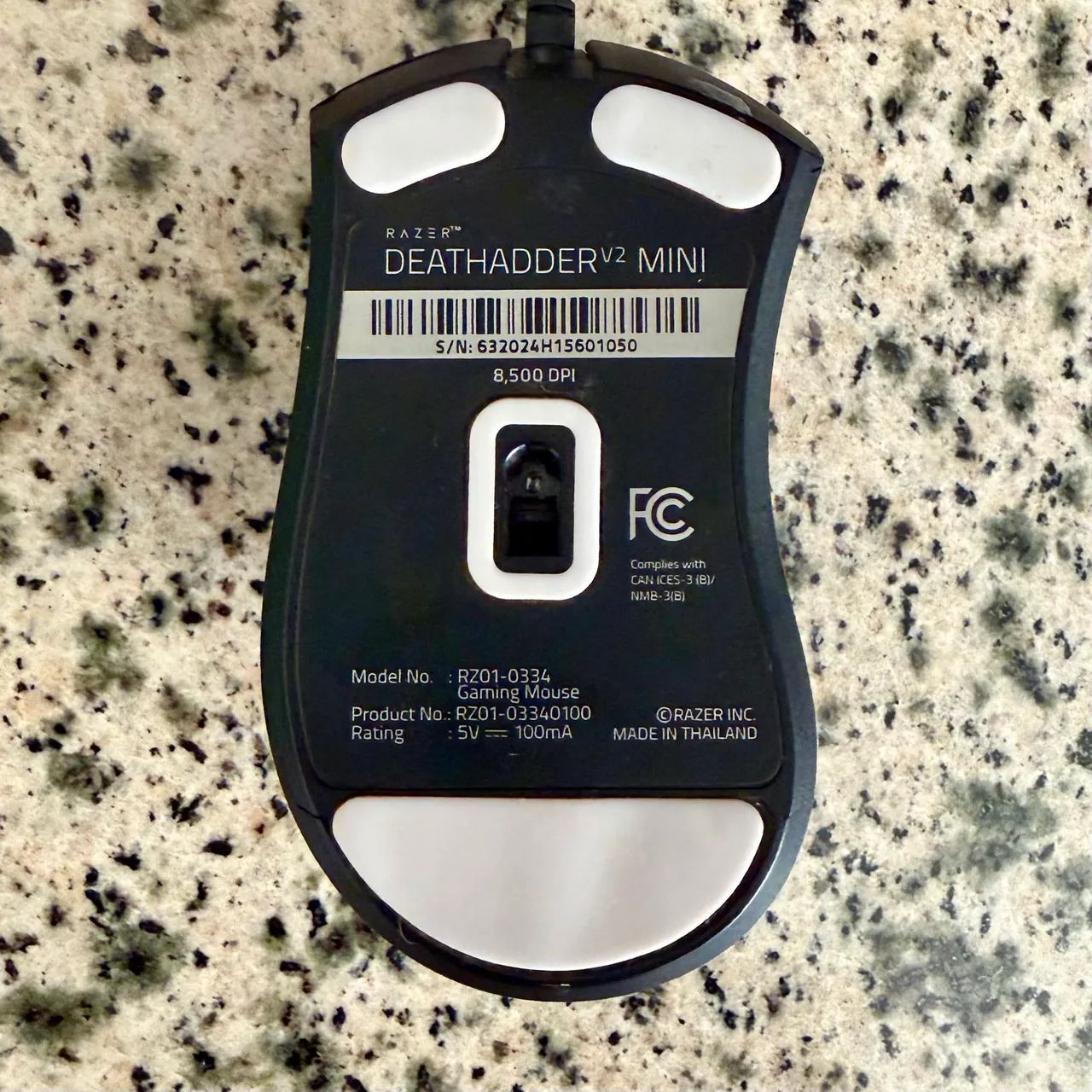 MOUSE GAMER RAZER DEATHADDER MINI V2 POUCO USADO - Foto 3