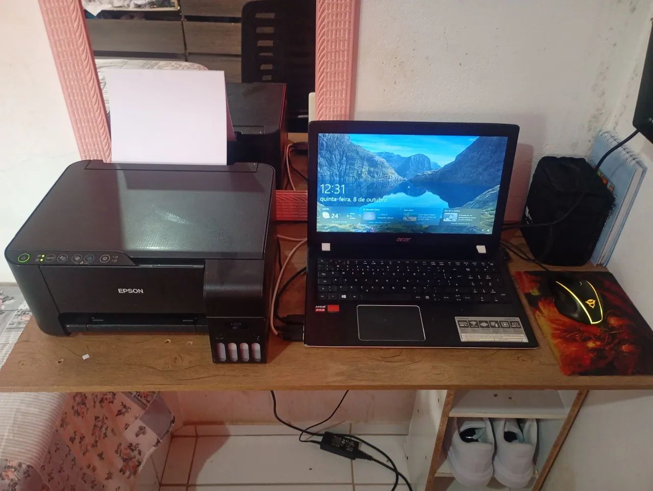 Vendo notebook acer AspireE15 e impressora L3150