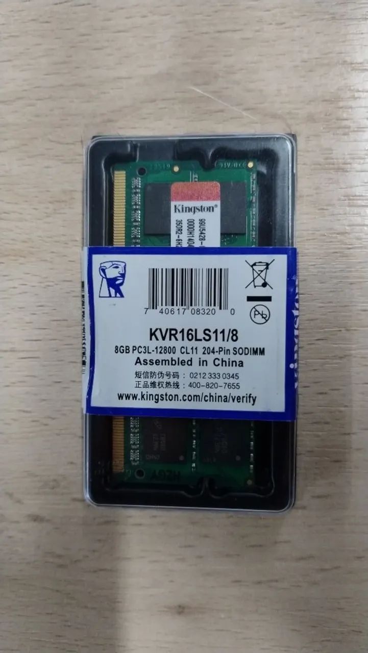 MEMORIA RAM 8GB DDR3 NOTEBOOK