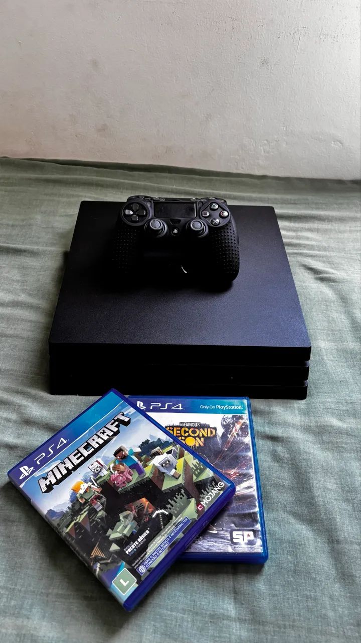 Ps4 pro Com 2 controles + Jogos  - Foto 2