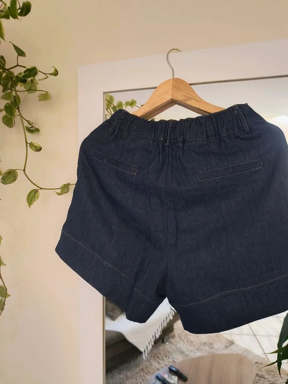 Desapego Short Jeans  com elástico, usado somente uma vez. - Foto 4