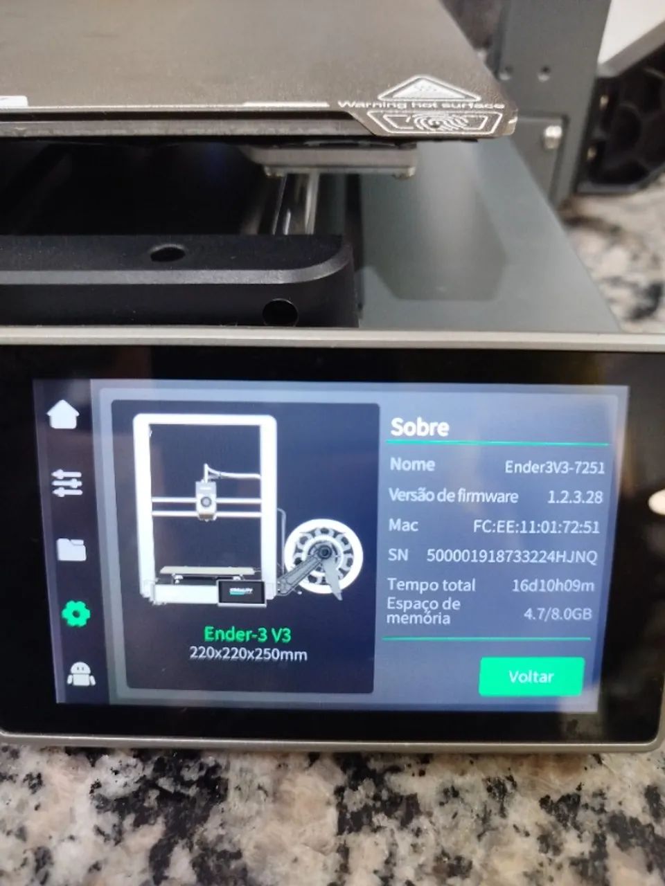 Impressora 3D Creality Ender-3 V3 - Semi nova - Funcionando Perfeitamente  - Foto 3