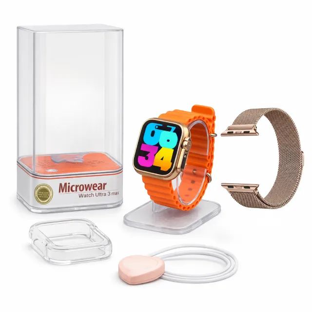 Relógio Smartwatch Microwear Ultra 3 Mini 38mm Séries 10 Feminino Infantil Ips Chat GPT - Foto 3