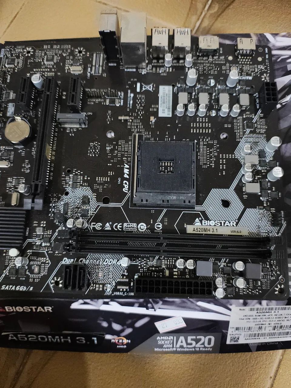 Placa mãe amd am4 biostar a520