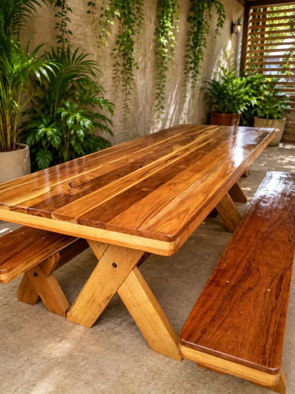 Mesa rústica artesanal 