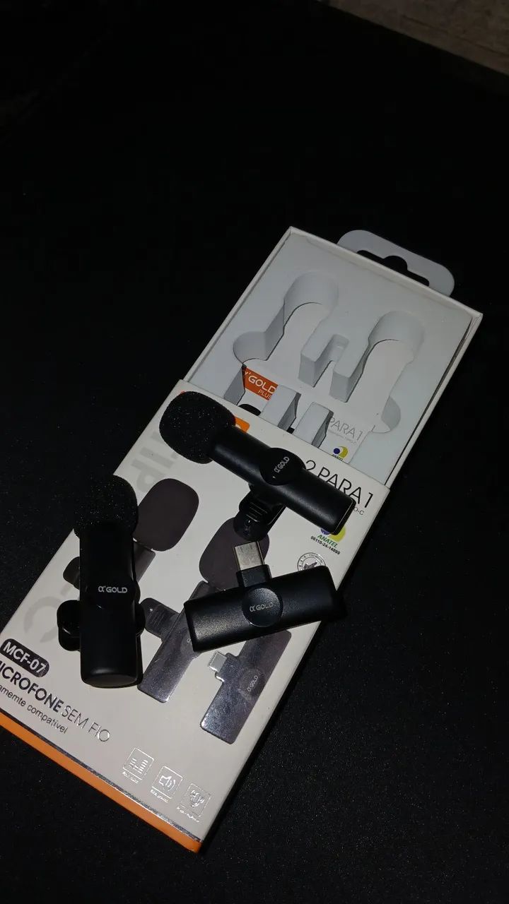 MICROFONE DE LAPELA SEM FIO 2em1 - Foto 2