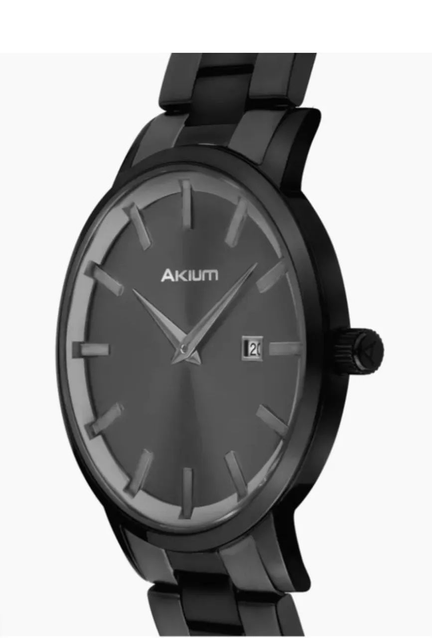 Relógio masculino Akium Aço Black - Foto 2