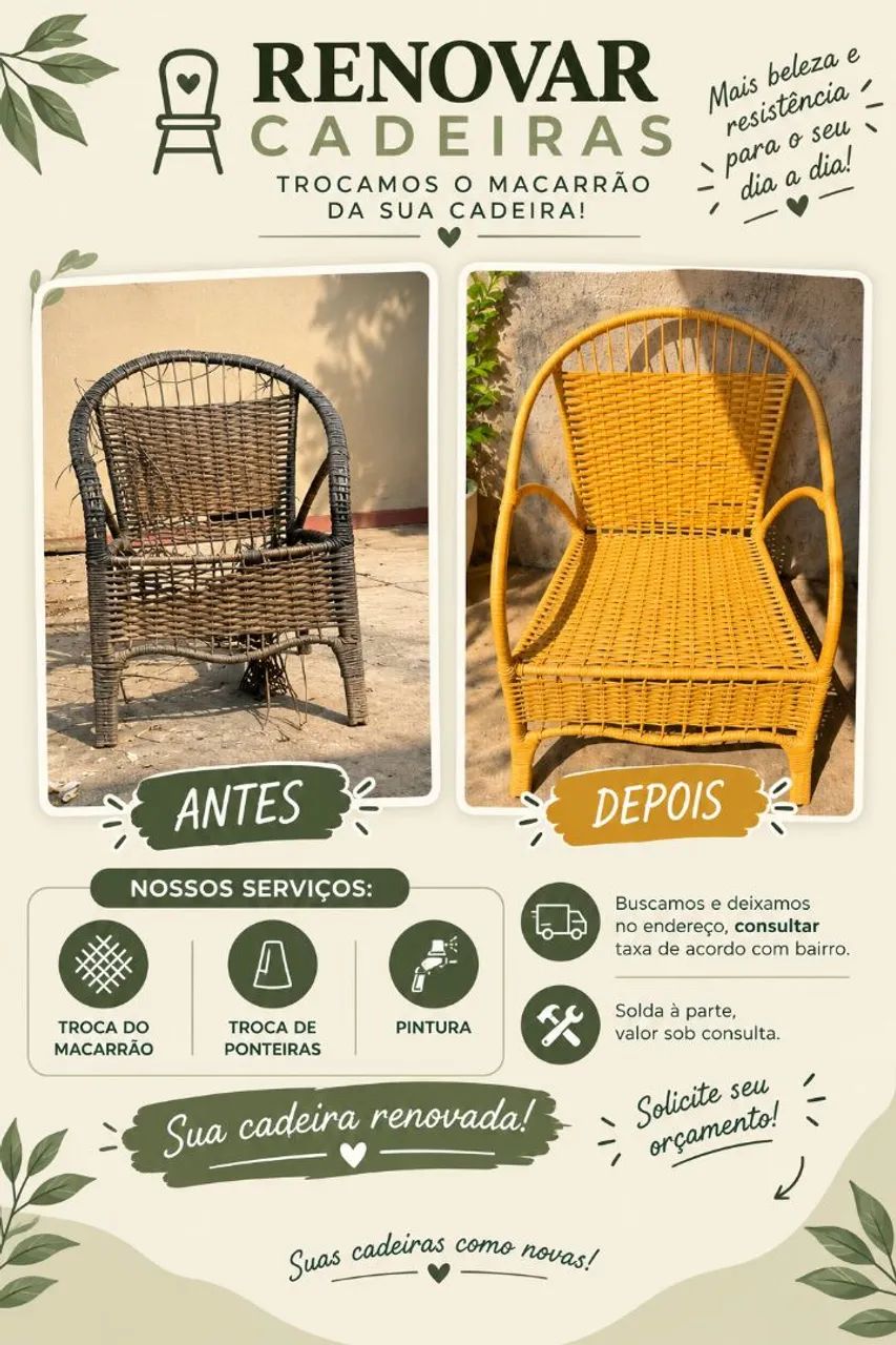 Reforma de cadeiras!