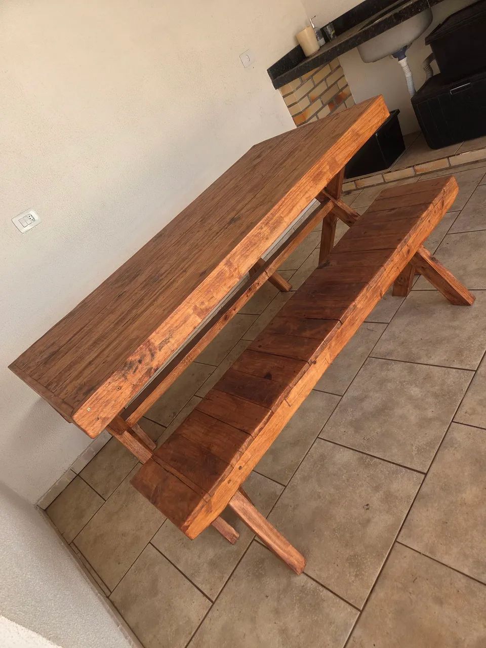 Mesa Rústica para varanda/área gourmet - Foto 2