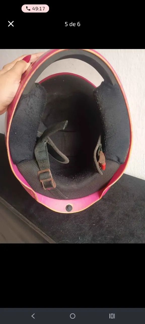 Capacete Rosa Tam.56 - Foto 3