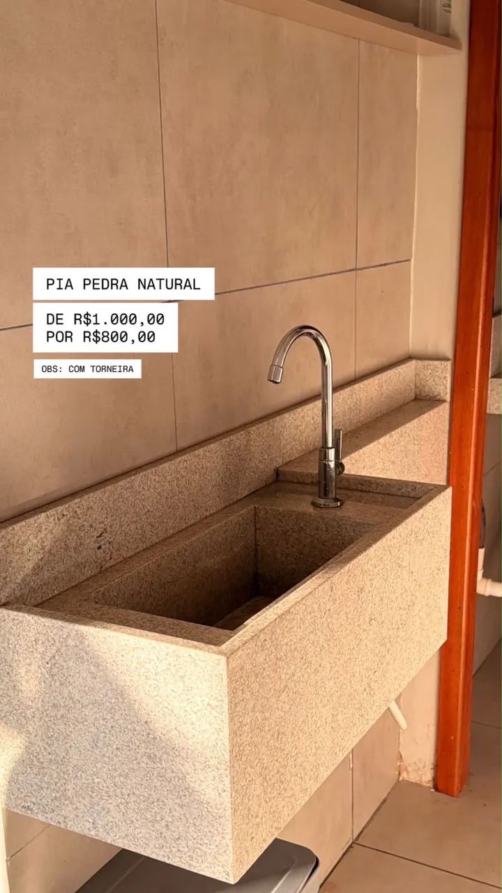 Pia de pedra natural - Foto 2