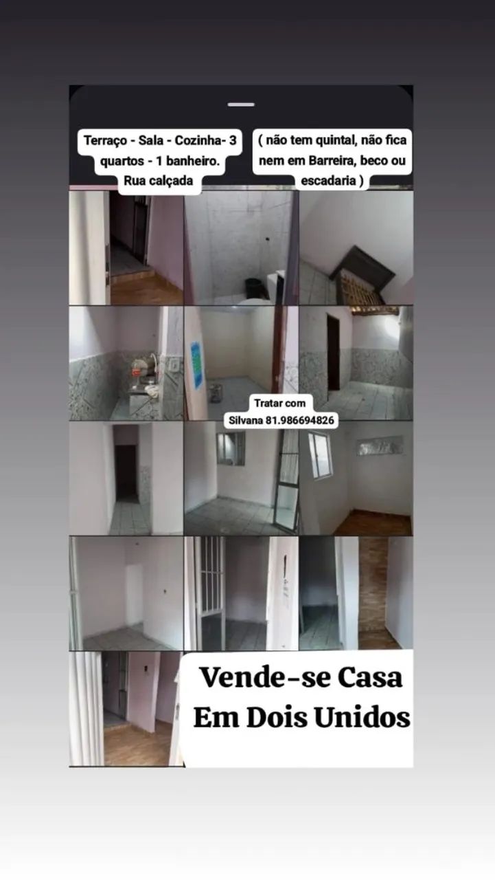 Vendo casa em Dois unidos