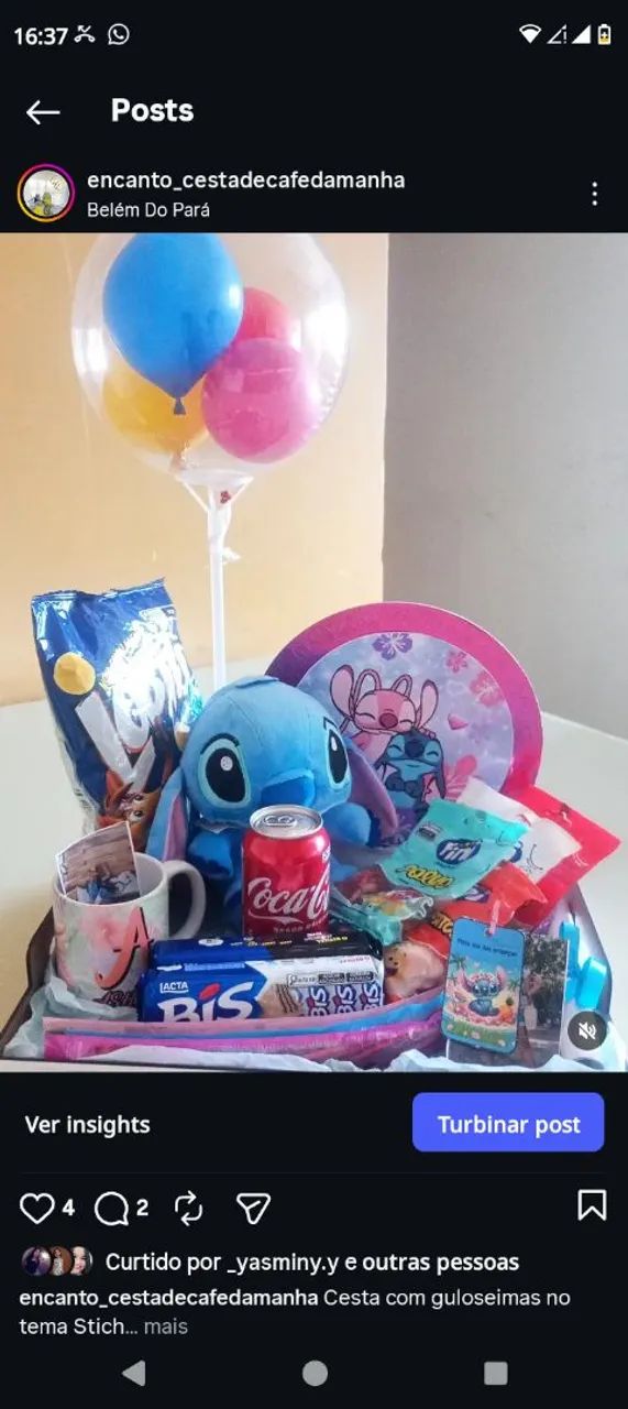 Cesta de café da manhã especial 