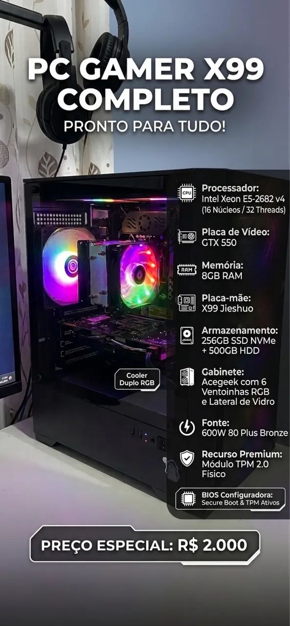Vendo Pc Gamer xeon