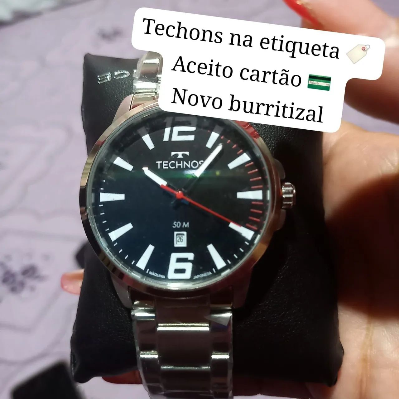 Techons na etiqueta Novos original 