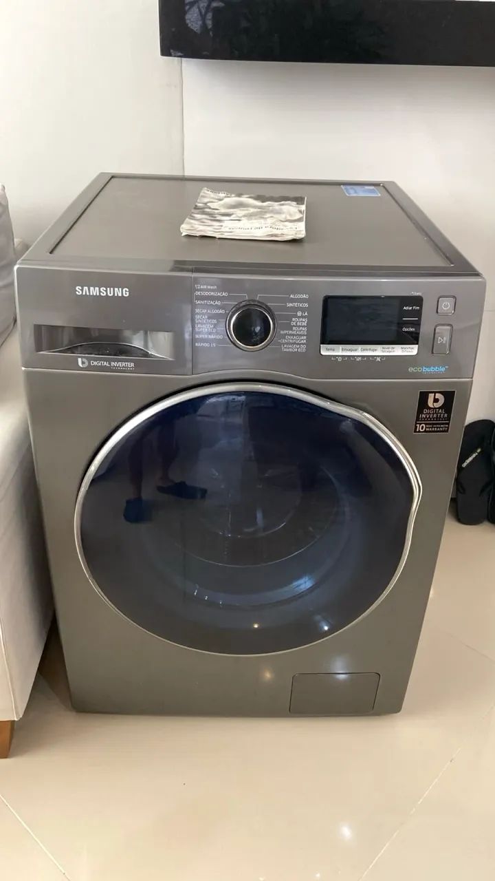 Máquina de Lavar e Secar Samsung Inox 