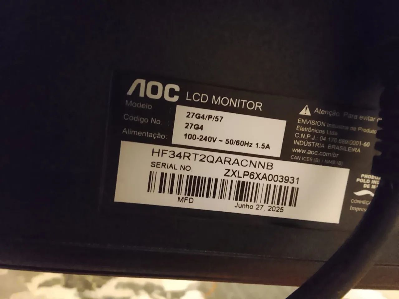 Monitor AOC LCD 27G4/P/57