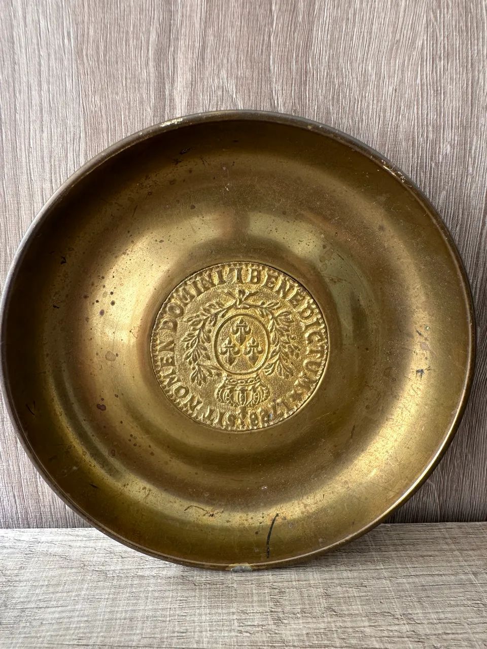 Prato decorativo SIT NOMEN DOMINI BENEDICTUM Pratel moeda francesa 1788 Raro ! - Foto 6