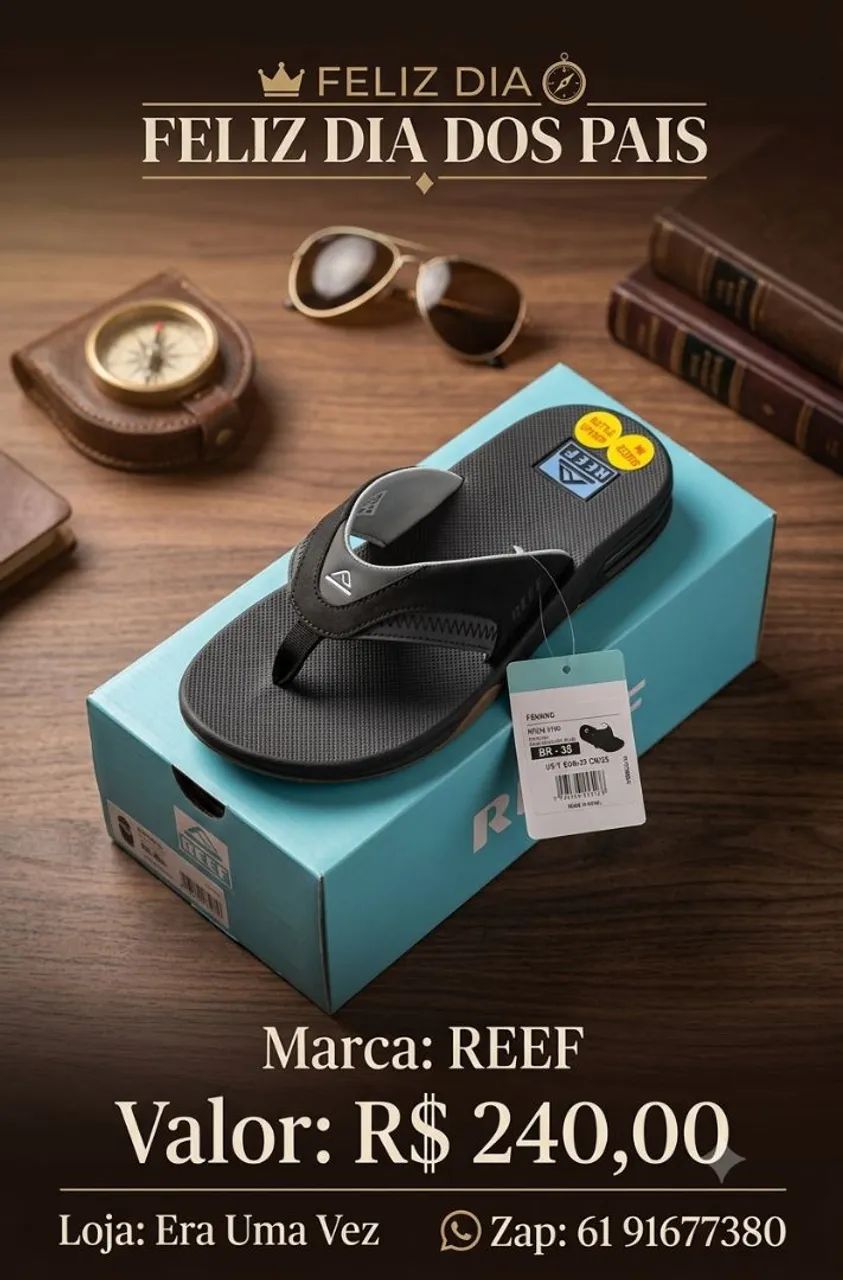 Sandália masculina reef