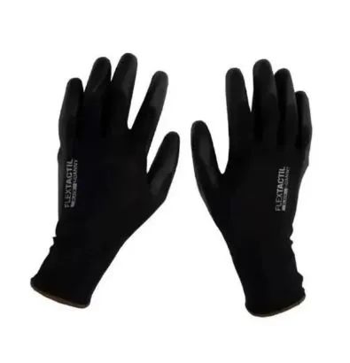 Kit 11 prs Luva Pu Flextáctil Multitato BLACK - TAMANHO M-8 - Foto 3