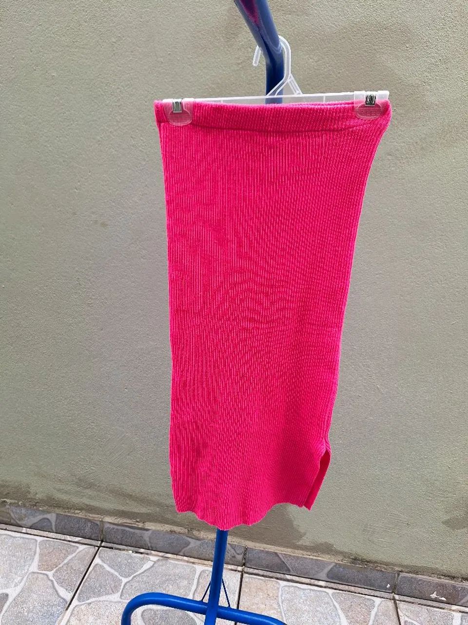Conjunto Rosa Pink - Top + Saia de Croche - Foto 3