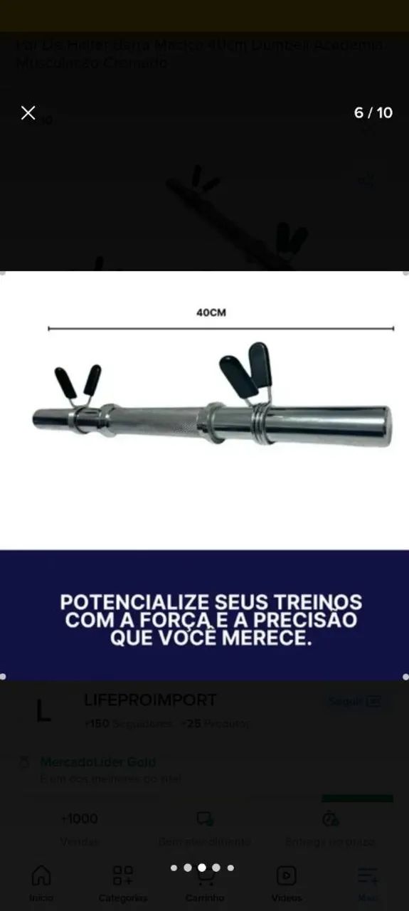 Par de Halteres Maciço. - Foto 3