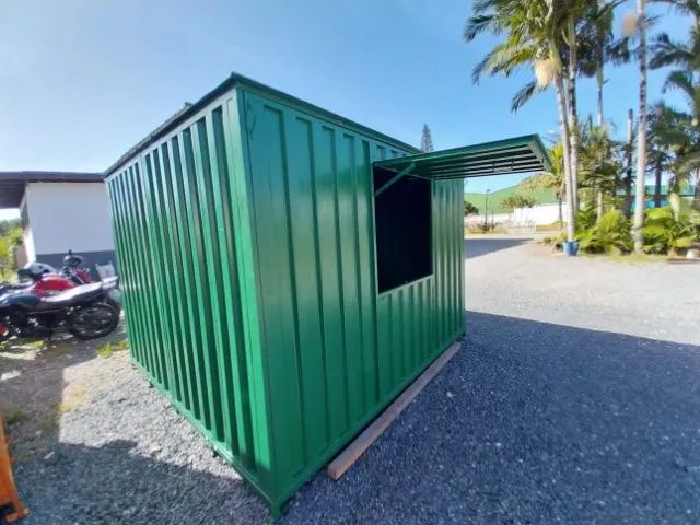 Container almoxarifado, guarita e escritorio 