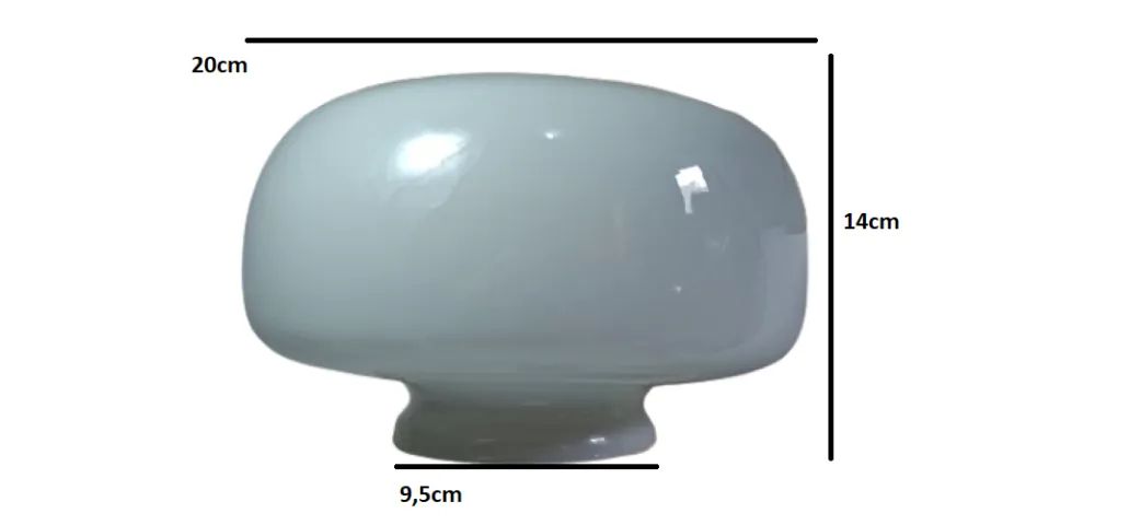 Cúpula Globo Antigo Plafon - Opalina 20 X 14cm / Usado - Foto 3