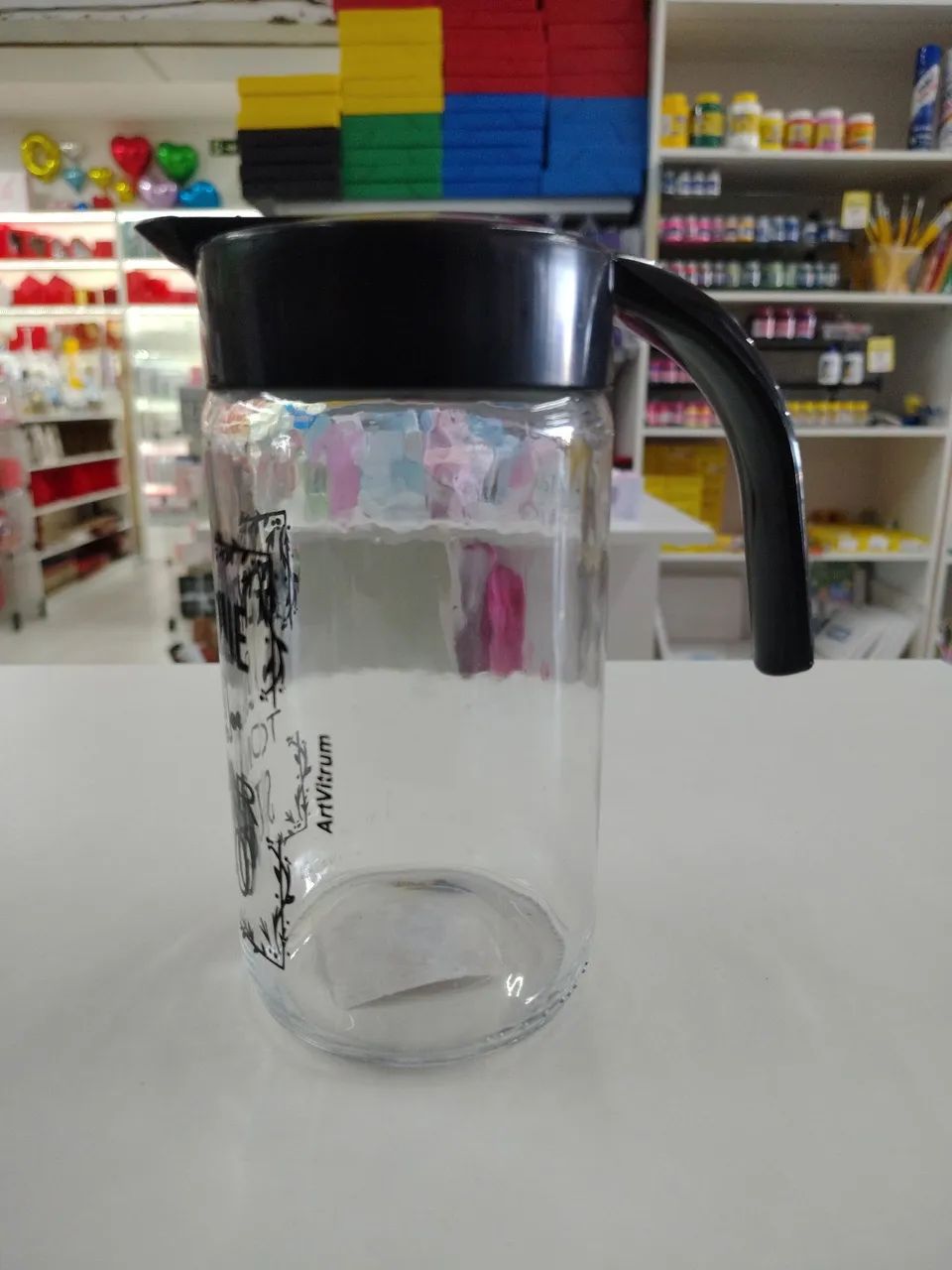 Jarra de Suco Preta Vidro 800ml - Foto 2