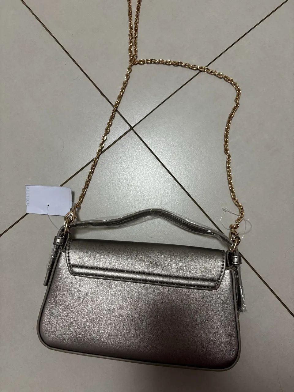 Bolsa couro metalizado nova pequena  - Foto 3