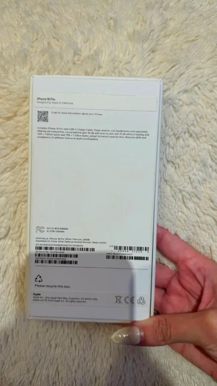 iPhone 16pro titânio 256 