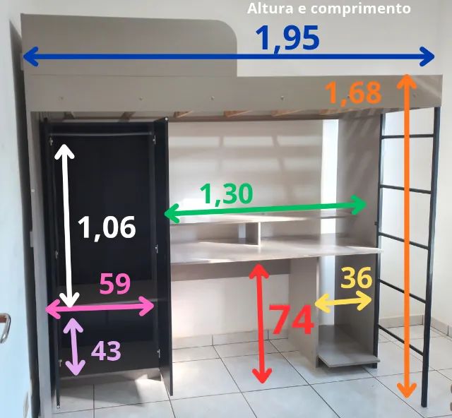  Cama Multifuncional Solteiro (usada) - Foto 5