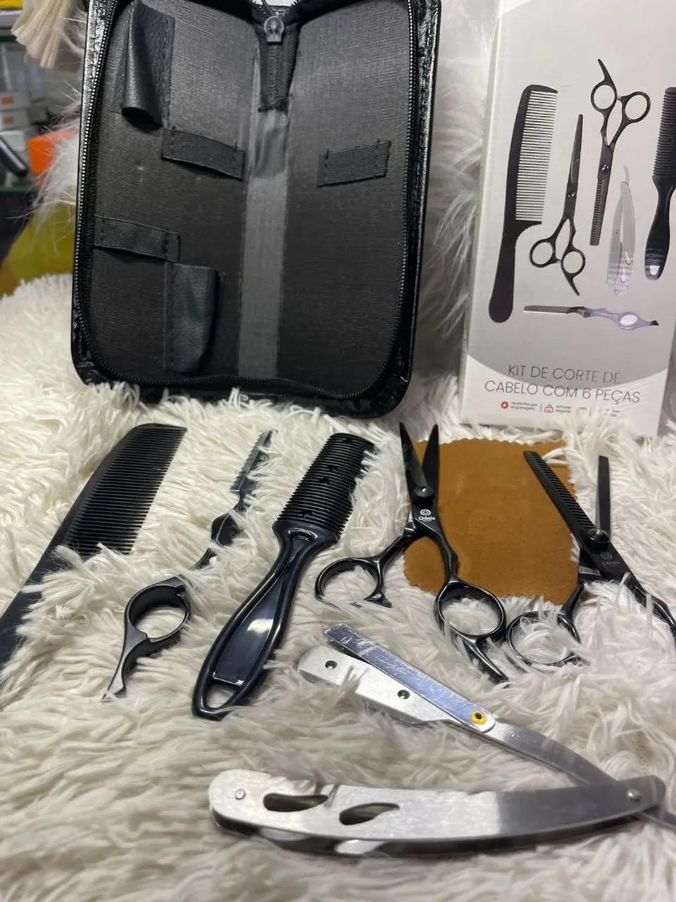 Tesoura com kit Profissional pra Corte - Foto 2