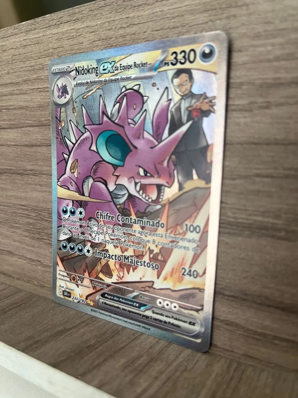 Card Pokémon Nidoking ex da Equipe Rocket (233/182) - Foto 2