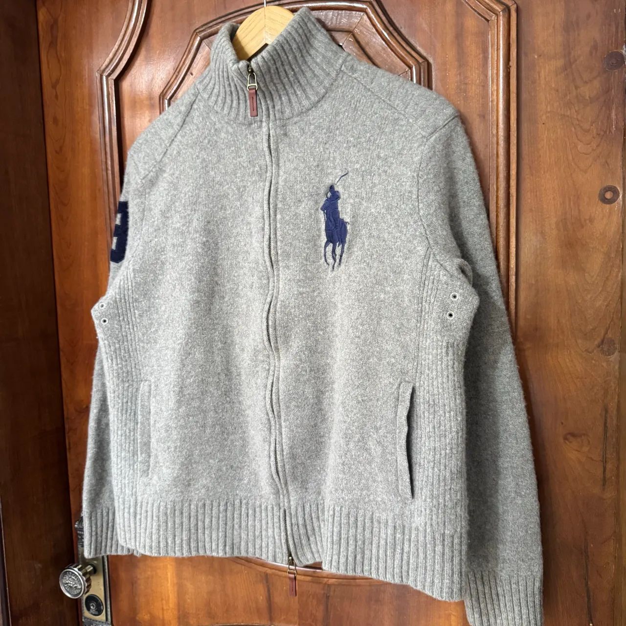 suéter polo ralph lauren full zip lã cordeiro - Roupas - Jardim