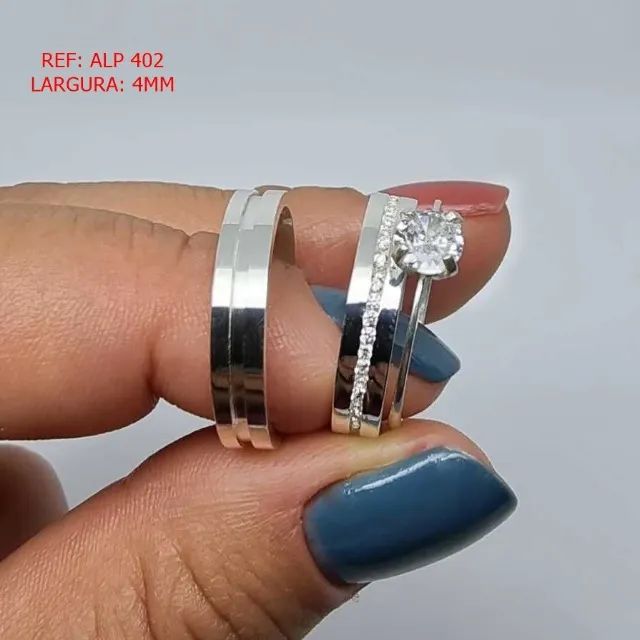 Aliancas de Prata - FabricamosVarios Modelos - Foto 3