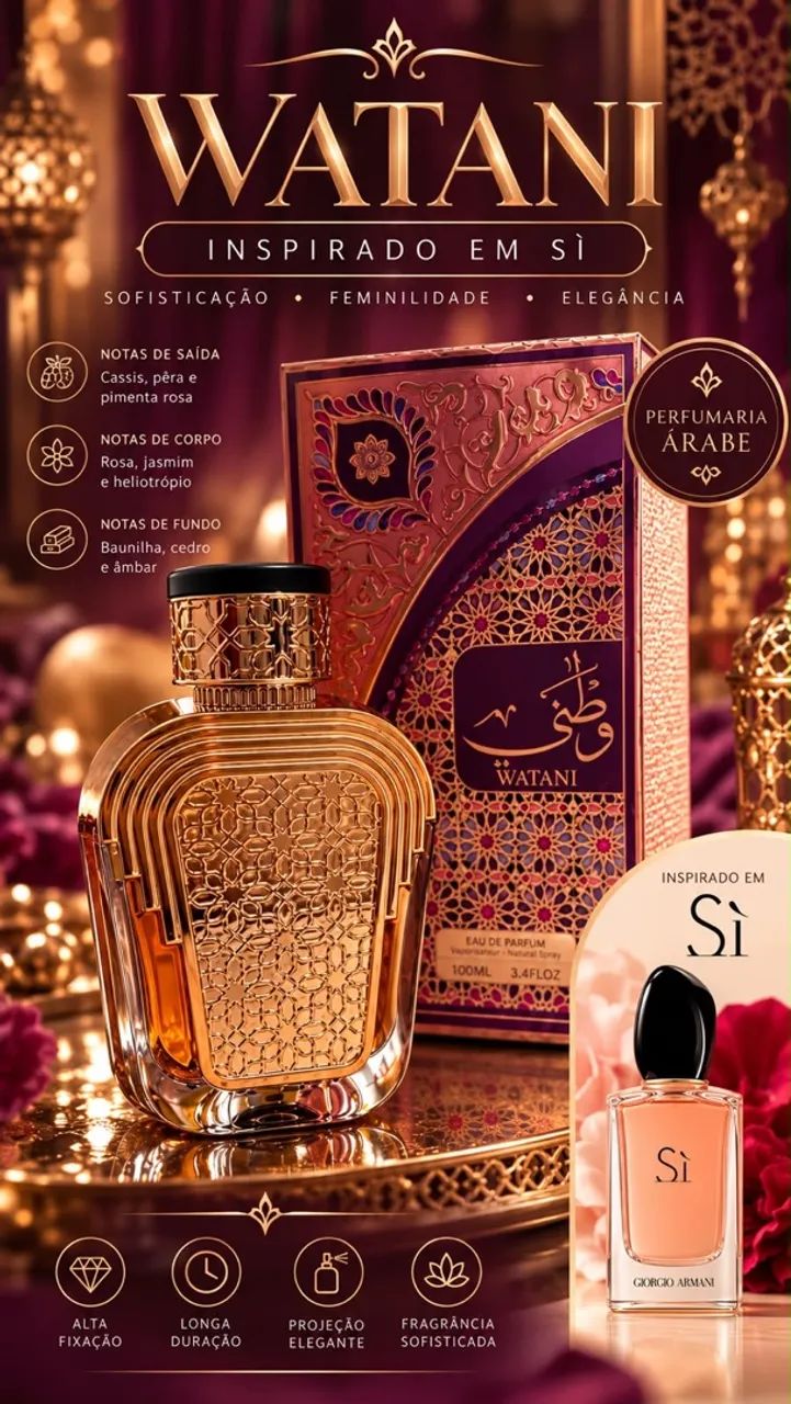 Perfume Árabe Feminino Watani - Foto 2