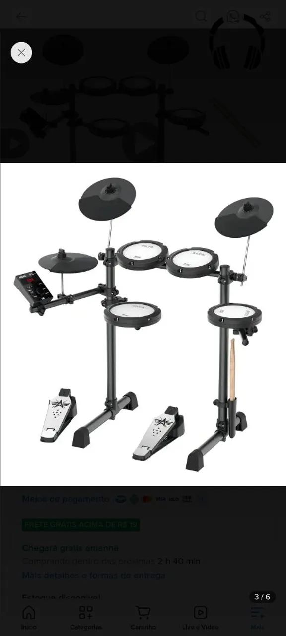 Vendo bateria eletrônica semi nova. - Foto 3
