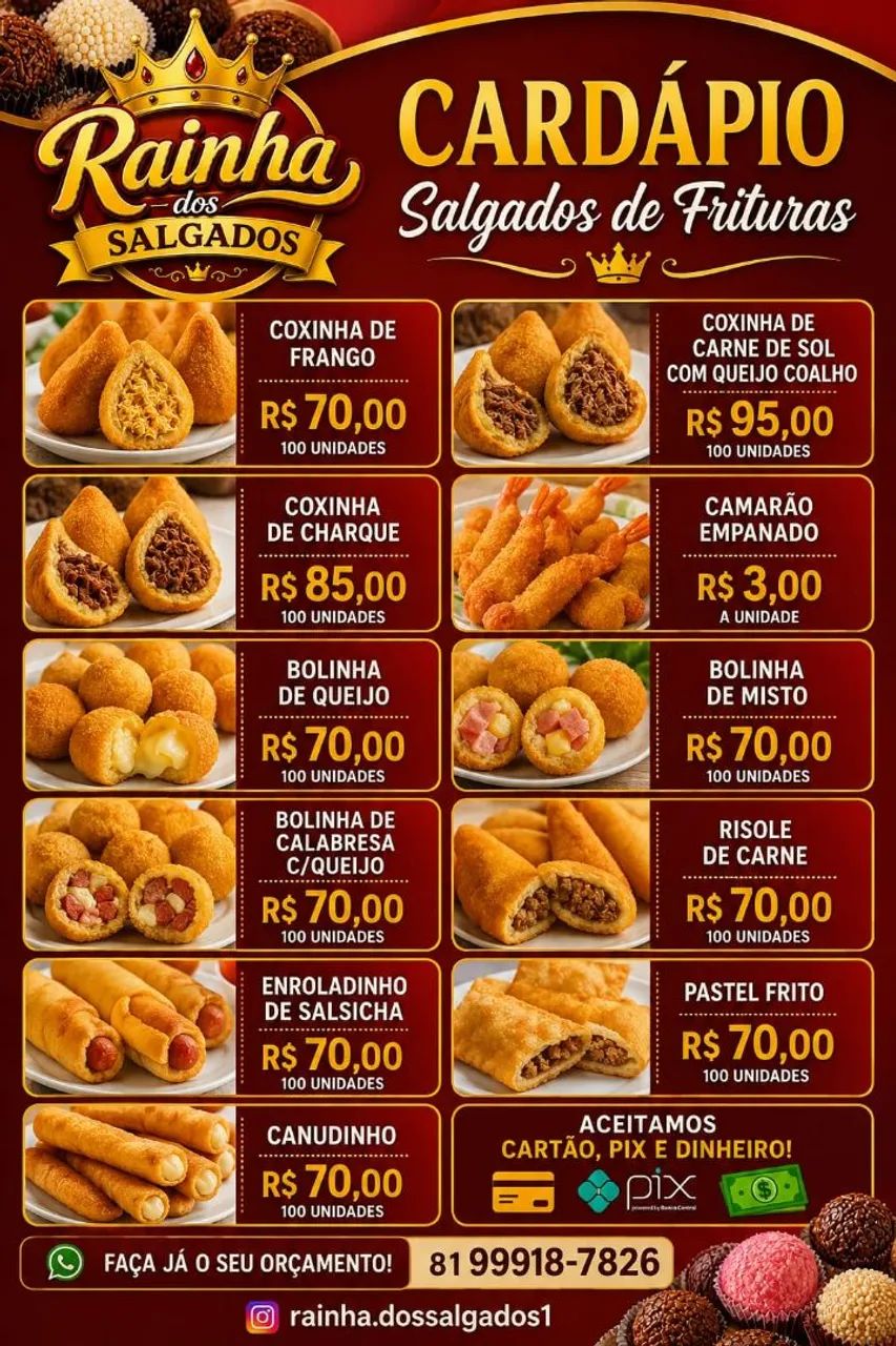 Salgados e doces 