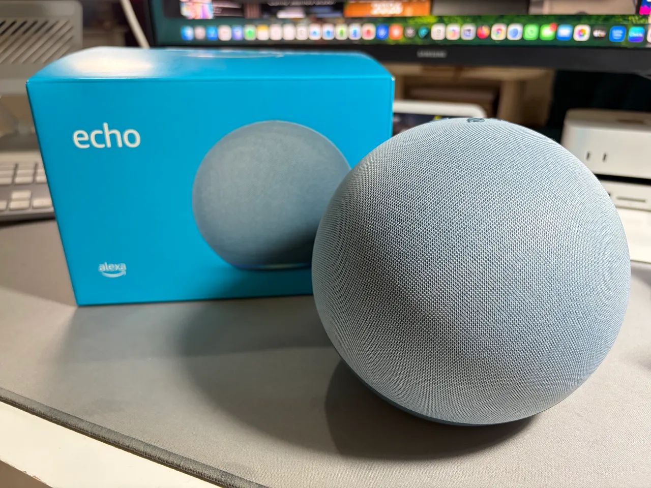 Alexa - Amazon Echo 4ª geração - estado de nova  - Foto 4