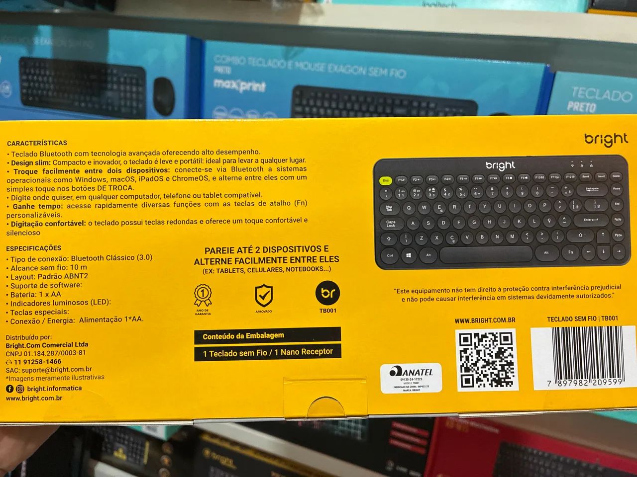 teclado Bluetooth sem fio Bright - Foto 2