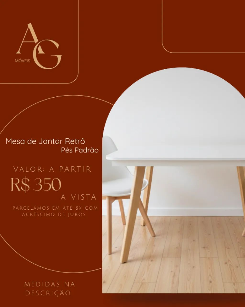 Mesa de Jantar Retangular Padrão