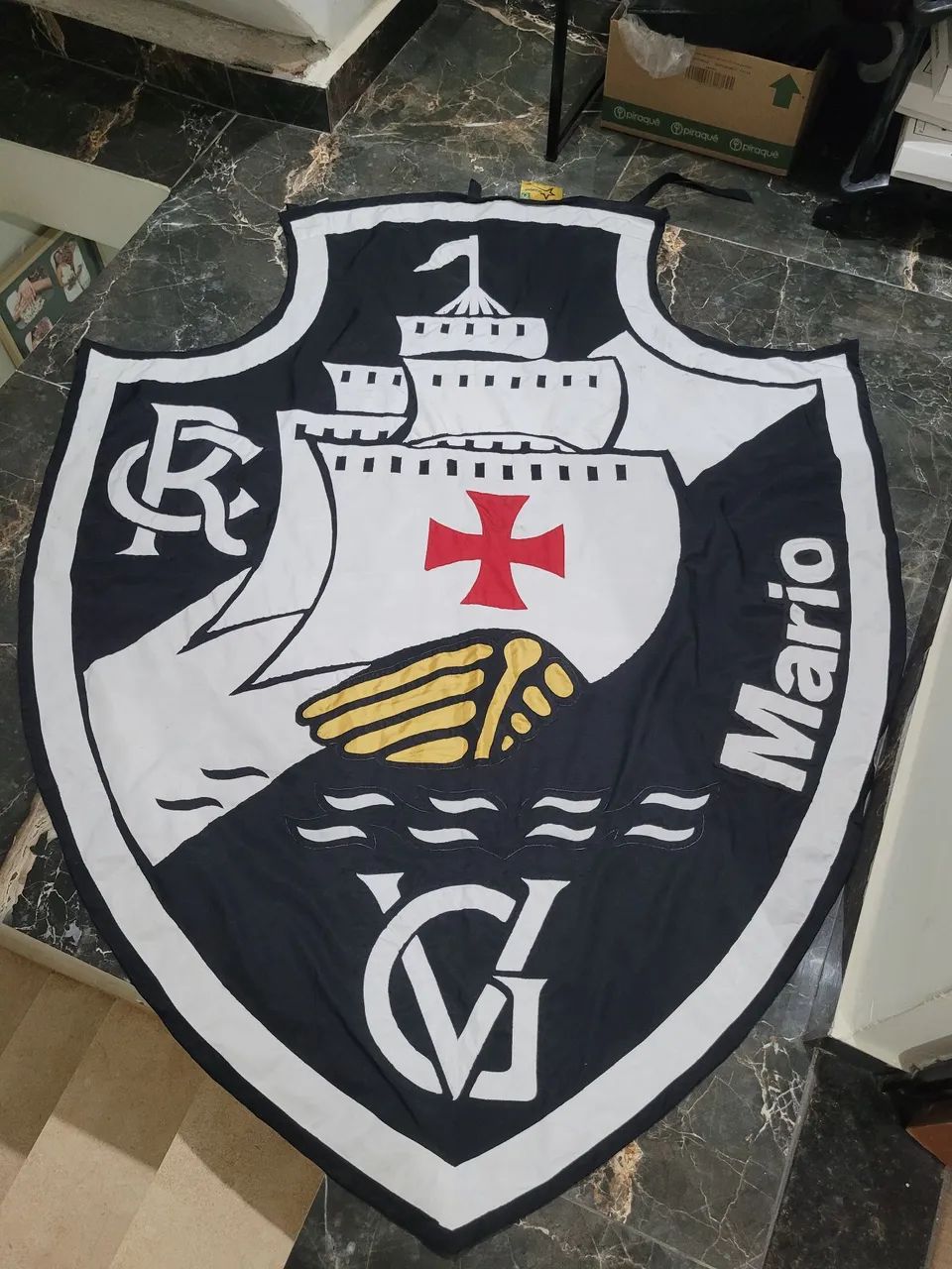 Bandeira Vasco formato do escudo - Foto 5