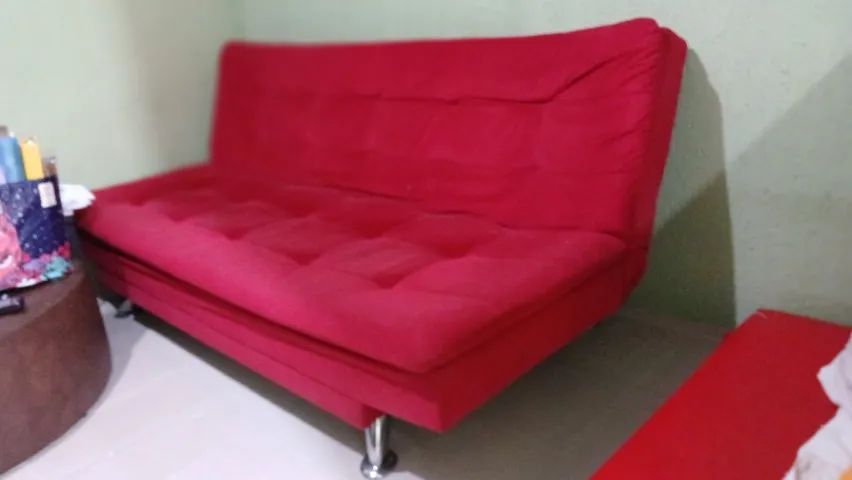 Sofá-Cama Vermelho - Ótimo Estado! - Foto 3