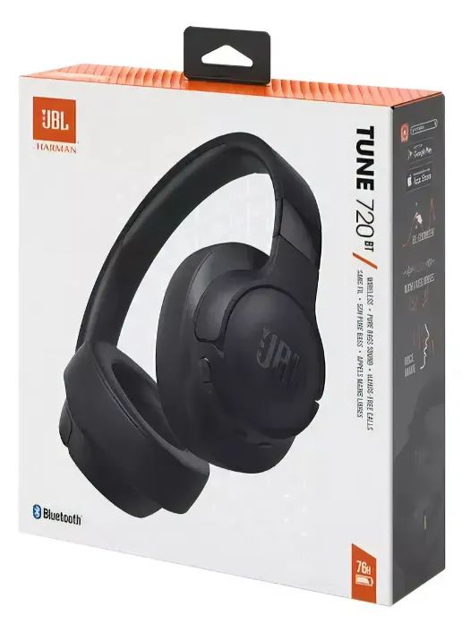 Headphone JBL Tune 720BT Bluetooth Preto Lacrado Original 1 Ano de